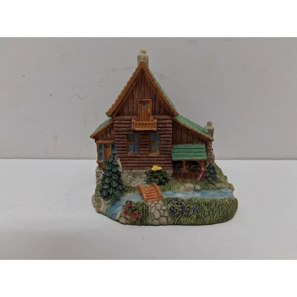 New Open Box Vintage Liberty Falls AH133 Big Mike's Cabin Americana Figurine